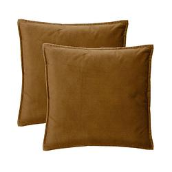 Foto van Bank/sierkussens sophia - 2x stuks - 45 x 45 cm - polyester met rits - sierkussens