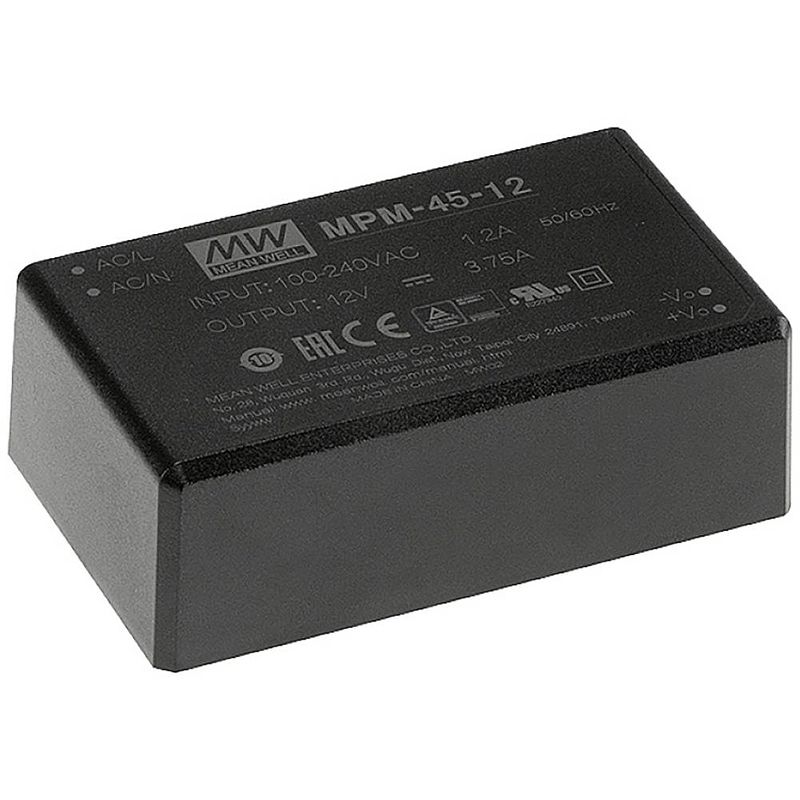 Foto van Mean well mpm-45-5 ac/dc printnetvoeding 5 v/dc 40 w