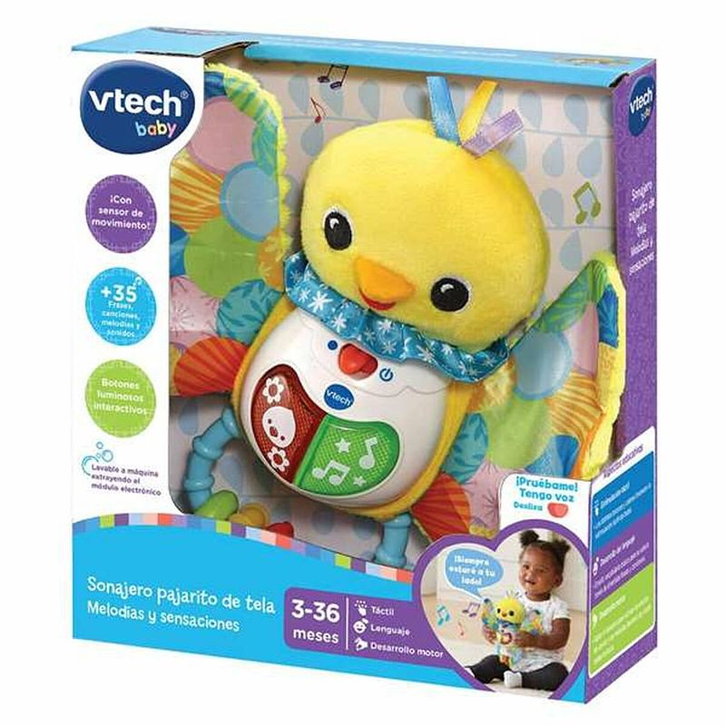 Foto van Muzikale rammelaar vtech baby muziek interactief eendje lichten 20 x 21 x 6 cm