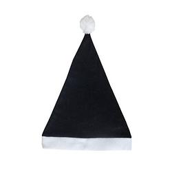 Foto van 10x zwarte budget kerstmuts voor volwassenen - kerstmutsen