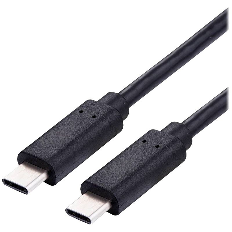 Foto van Value usb-laadkabel usb 2.0 usb-c stekker 2 m zwart 11998309