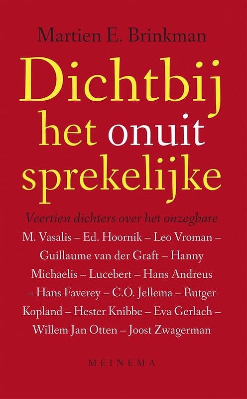 Foto van Dicht bij het onuit sprekelijke - martien e. brinkman - ebook (9789021144993)