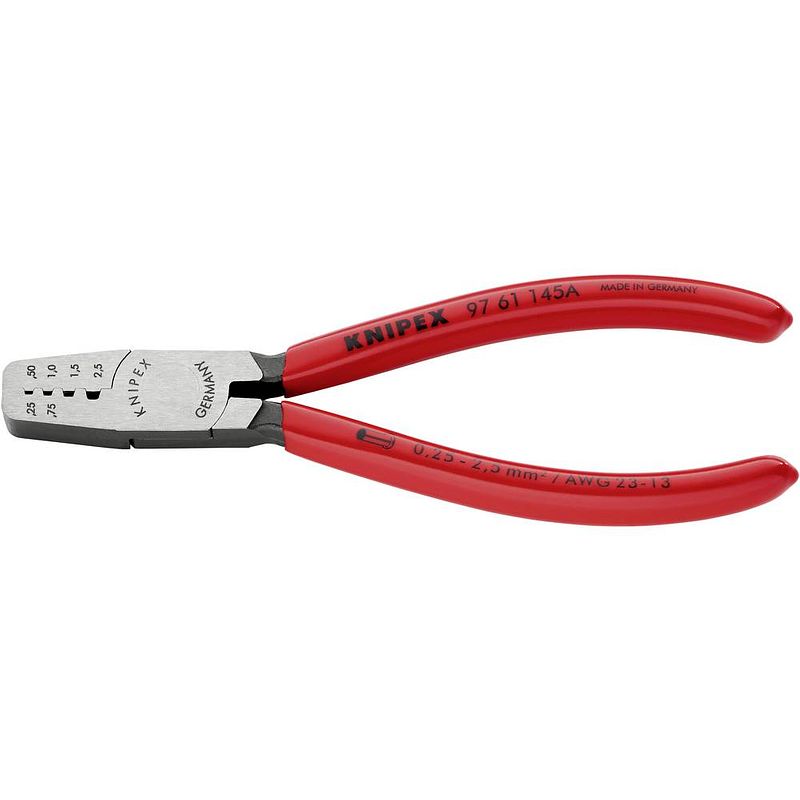 Foto van Knipex 97 61 145 a krimptang adereindhulzen 0.25 tot 2.5 mm²