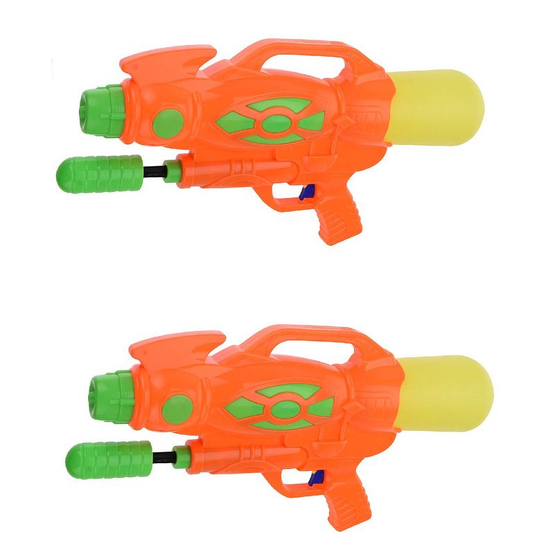 Foto van 2x waterpistolen/waterpistool wit van 47 cm kinderspeelgoed - waterpistolen