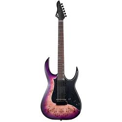 Foto van Mooer gtrs guitars modern 810 purple burst intelligent guitar met gigbag