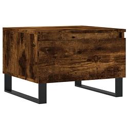 Foto van Vidaxl salontafel 50x46x35 cm bewerkt hout gerookt eikenkleurig