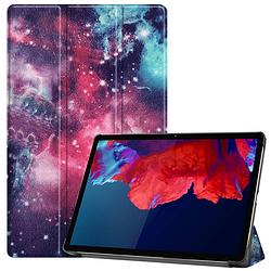 Foto van Basey lenovo tab p11 hoes case - lenovo tab p11 hoesje galaxy - lenovo tab p11 book case cover