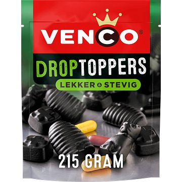 Foto van Venco droptoppers lekker & stevig 215g bij jumbo