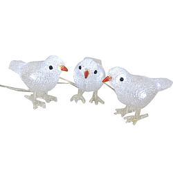 Foto van Led acryl figuren vogeltjes 3x 15 cm - kerstverlichting figuur