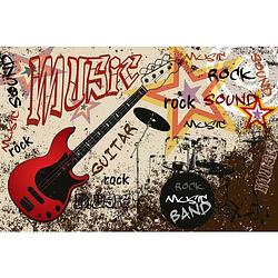 Foto van Dimex red guitar vlies fotobehang 375x250cm 5-banen