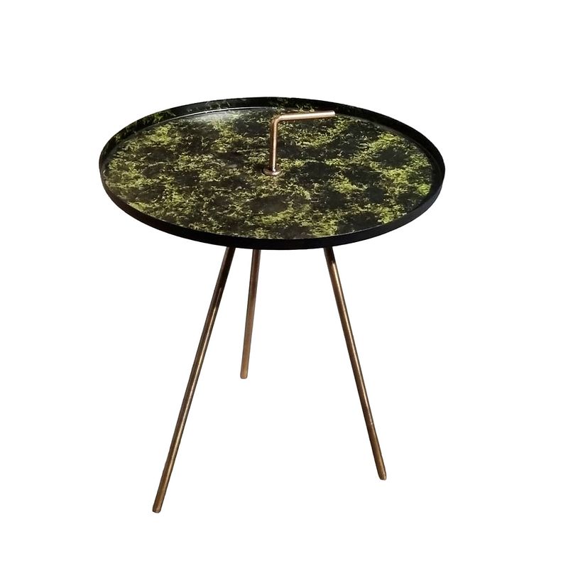 Foto van Benoa chandler antique brass side table 39 cm