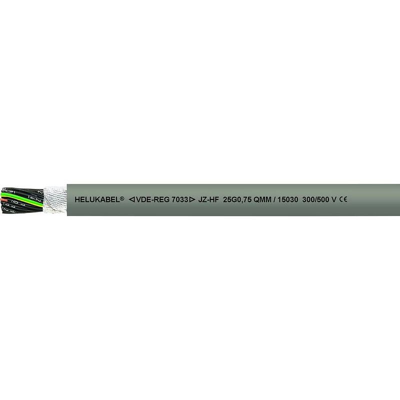 Foto van Helukabel 15066-1000 geleiderkettingkabel jz-hf 25 g 1.50 mm² grijs 1000 m