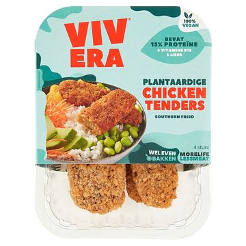 Foto van Vivera plantaardige chicken tenders 4 stuks 200g bij jumbo