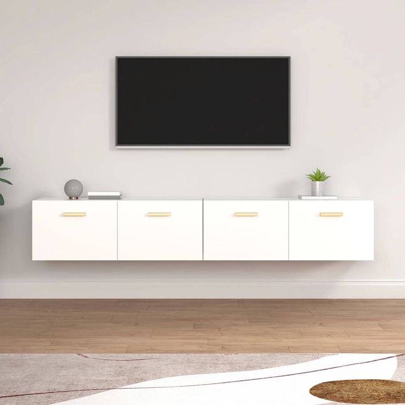 Foto van The living store wandkast - hangkast - wit - 100 x 36.5 x 35 cm