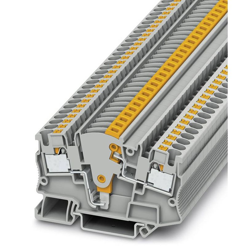 Foto van Phoenix contact ptme 4 3212139 scheidingsklem aantal polen: 2 0.2 mm² 4 mm² grijs 50 stuk(s)