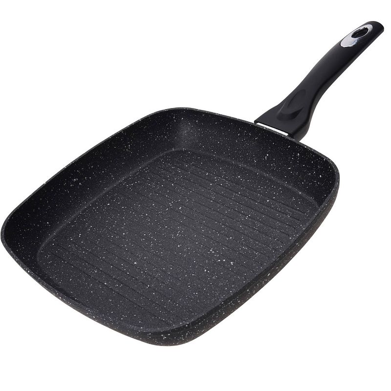 Foto van Zwarte grillpan met anti-aanbak laag 26 cm - grilpannen