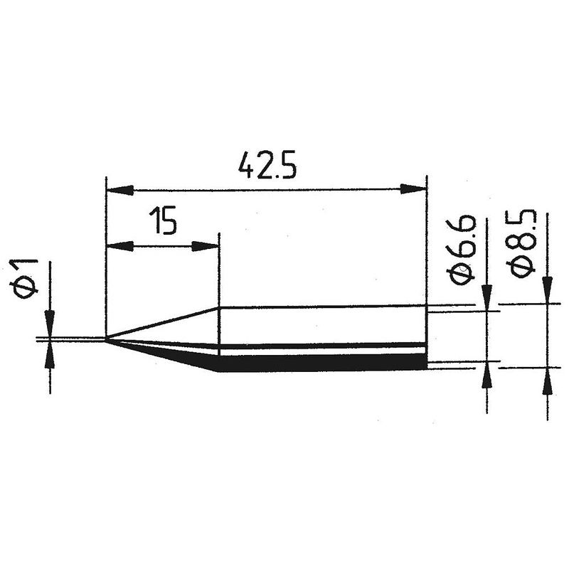 Foto van Ersa 842 bd soldeerpunt potloodvorm grootte soldeerpunt 1 mm inhoud: 1 stuk(s)