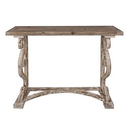 Foto van Clayre & eef sidetable 125x39x92 cm bruin hout wandtafel bruin wandtafel