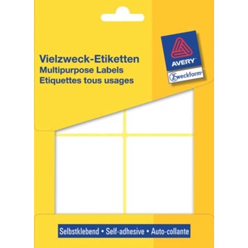 Foto van Avery witte etiketten ft 80 x 54 mm (b x h), 112 stuks