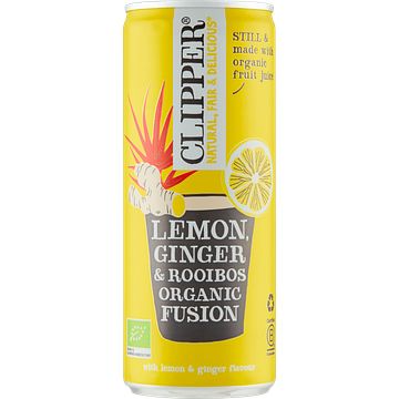 Foto van Clipper lemon, ginger & rooibos organic fusion 250ml bij jumbo