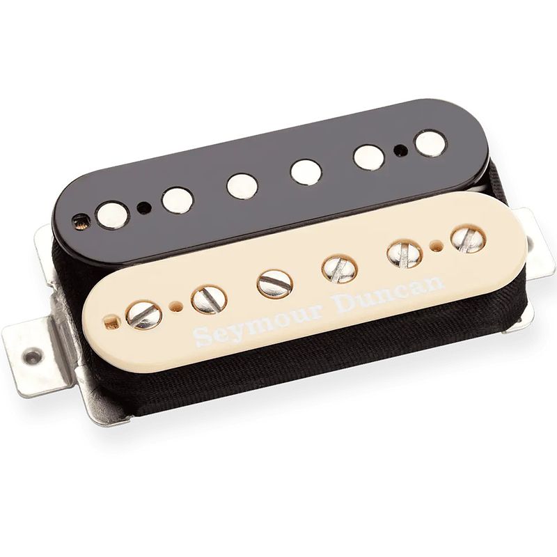 Foto van Seymour duncan sh-5 custom humbucker bridge zebra gitaarelement