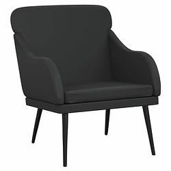 Foto van Vidaxl fauteuil 63x76x80 cm kunstleer zwart
