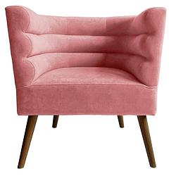 Foto van Leitmotiv stoel explicit 74 x 71 x 74 cm suède/hout roze