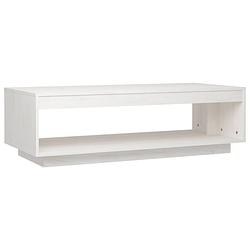 Foto van Vidaxl salontafel 110x50x33,5 cm massief grenenhout wit