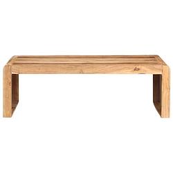 Foto van The living store houten salontafel - rustieke stijl - 110 x 63 x 35 cm - massief acaciahout