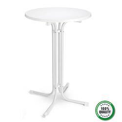 Foto van Wicotex-statafel - wit- 80cm doorsnede - statafels - cocktailtafel - hoge staan tafel - staantafels