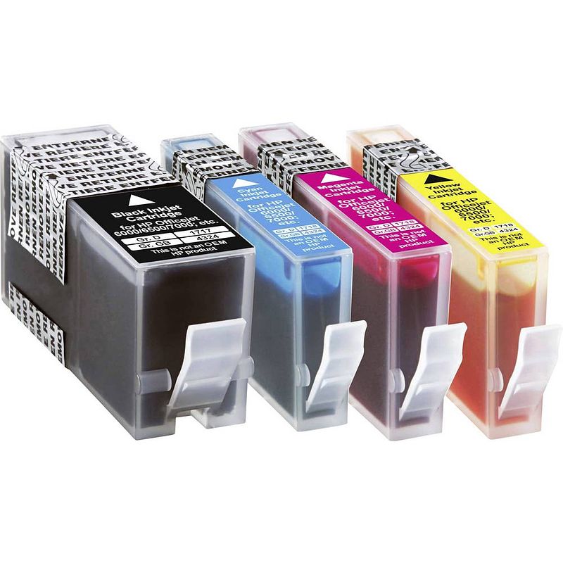 Foto van Basetech cartridge vervangt hp 920xl compatibel combipack zwart, cyaan, magenta, geel bth67 1717,0055-126