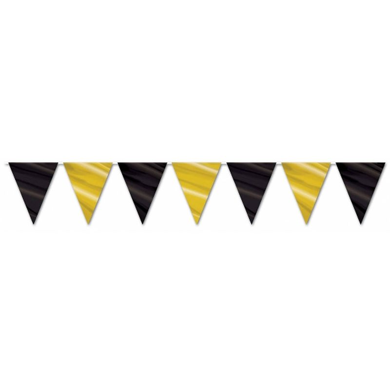 Foto van Vlaggenlijn zwart en goud 3,6 meter - vlaggenlijnen