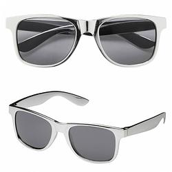 Foto van Zilveren bril met donkere glazen - verkleedbrillen