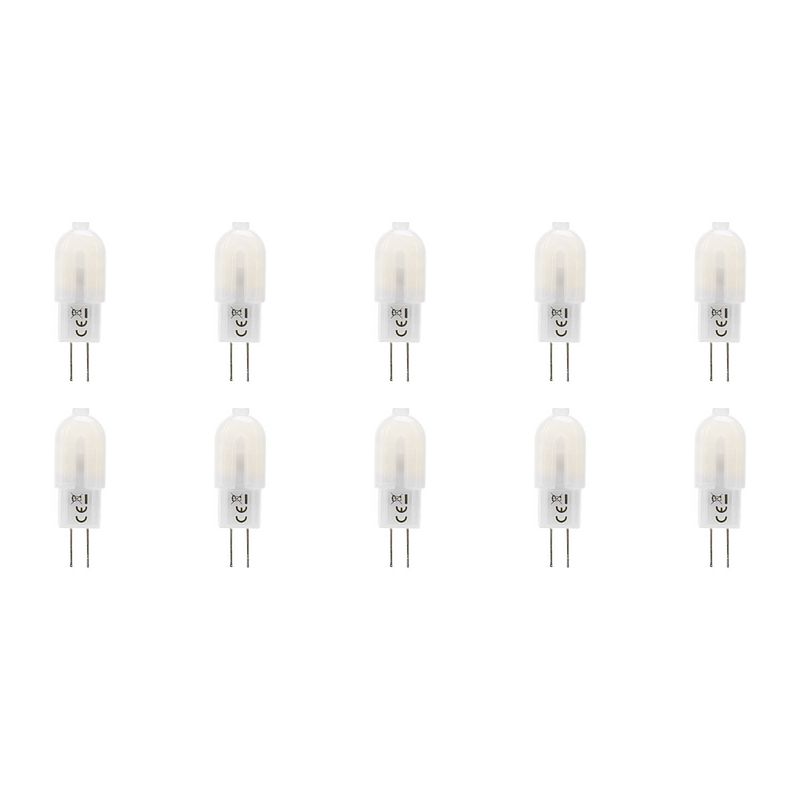 Foto van Led lamp 10 pack - aigi - g4 fitting - 1.5w - helder/koud wit 6500k vervangt 15w