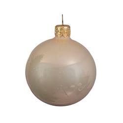 Foto van 4 glazen kerstballen glans 10 cm parel