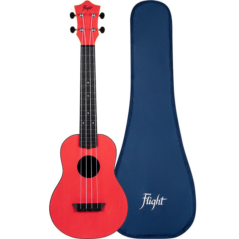 Foto van Flight travel series tuc red concert ukelele met gigbag