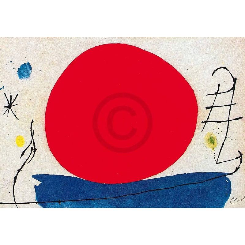 Foto van Joan miro - senza titolo kunstdruk 100x70cm