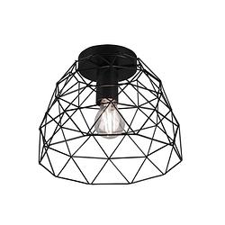 Foto van Trio leuchten haval plafondlamp zwart draadlamp geometrisch