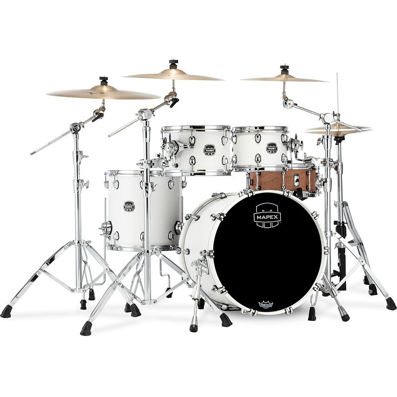 Foto van Mapex saturn sr504xrm satin white 4-delige shellset