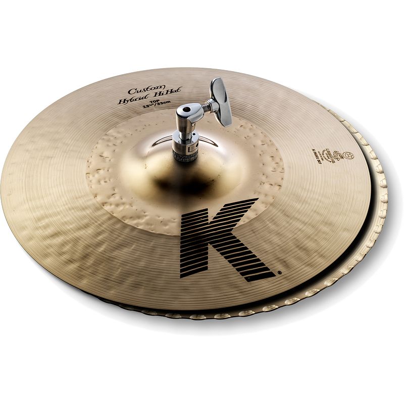 Foto van Zildjian k custom hybrid hi-hats 13.25 inch hi-hat bekkens