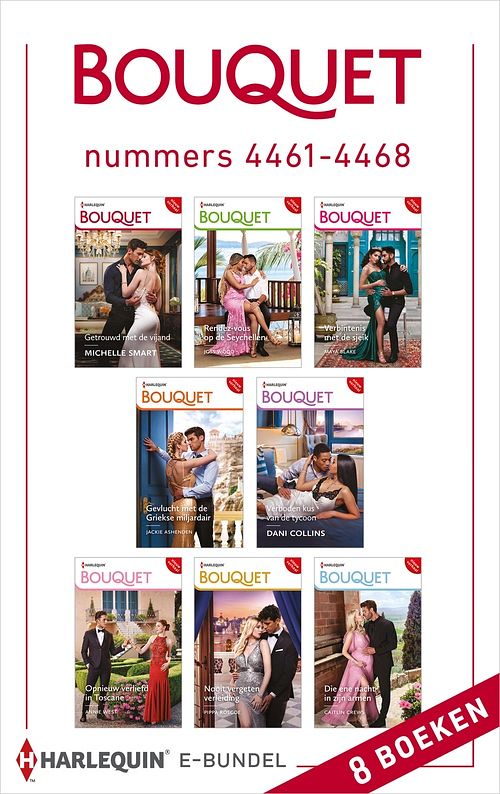 Foto van Bouquet e-bundel nummers 4461 - 4468 - annie west, caitlin crews, maya blake, michelle smart, joss wood, dani collins, jackie ashenden, pippa roscoe - ebook