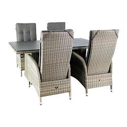 Foto van Dining set santa cruz chocolate taupe