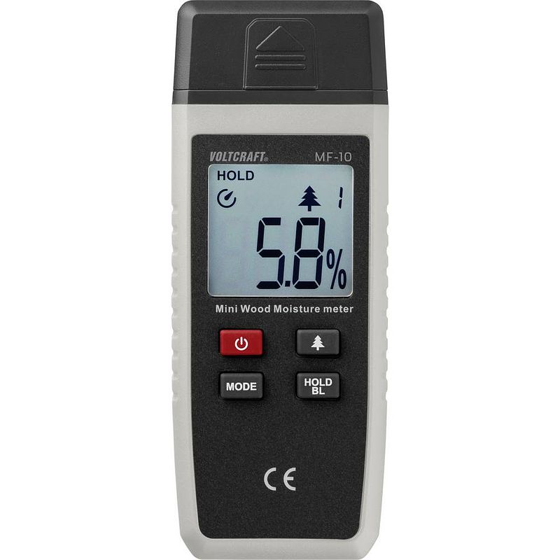 Foto van Voltcraft mf-10 materiaalvochtmeter meetbereik houtvochtigheid (bereik) 2 tot 40 %