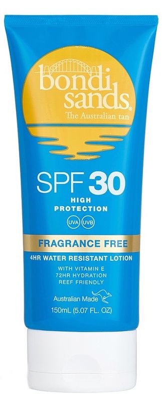 Foto van Bondi sands spf30 high protection fragrance free water resistant lotion