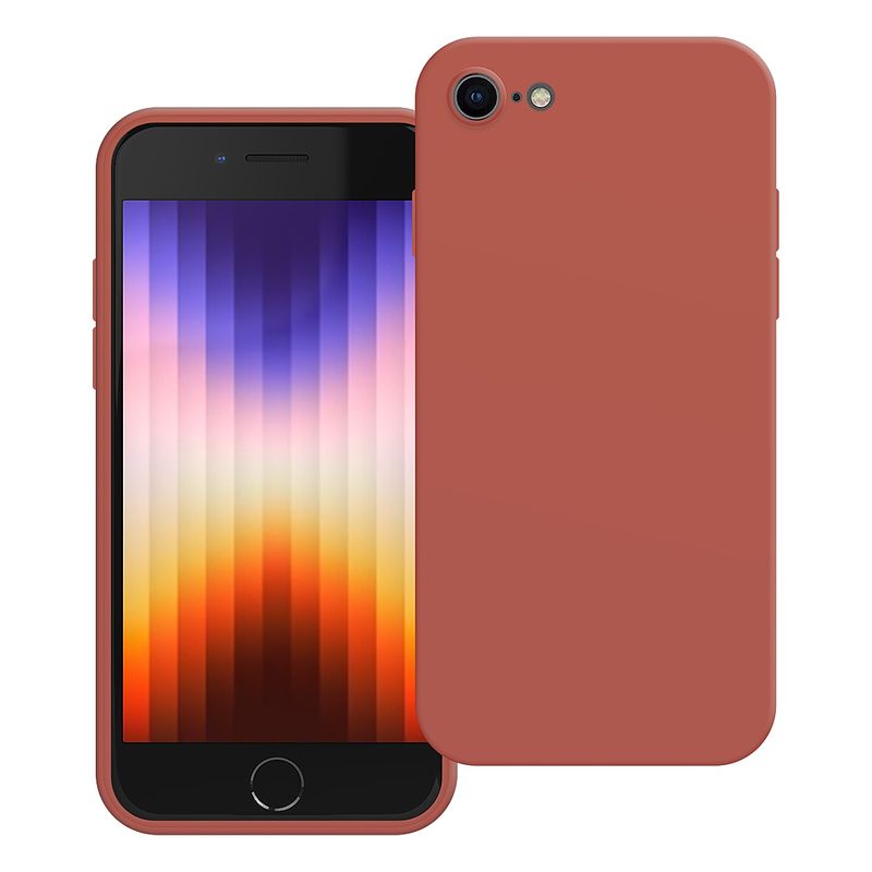 Foto van Just in case premium liquid color tpu case voor apple iphone se 2022 telefoonhoesje rood