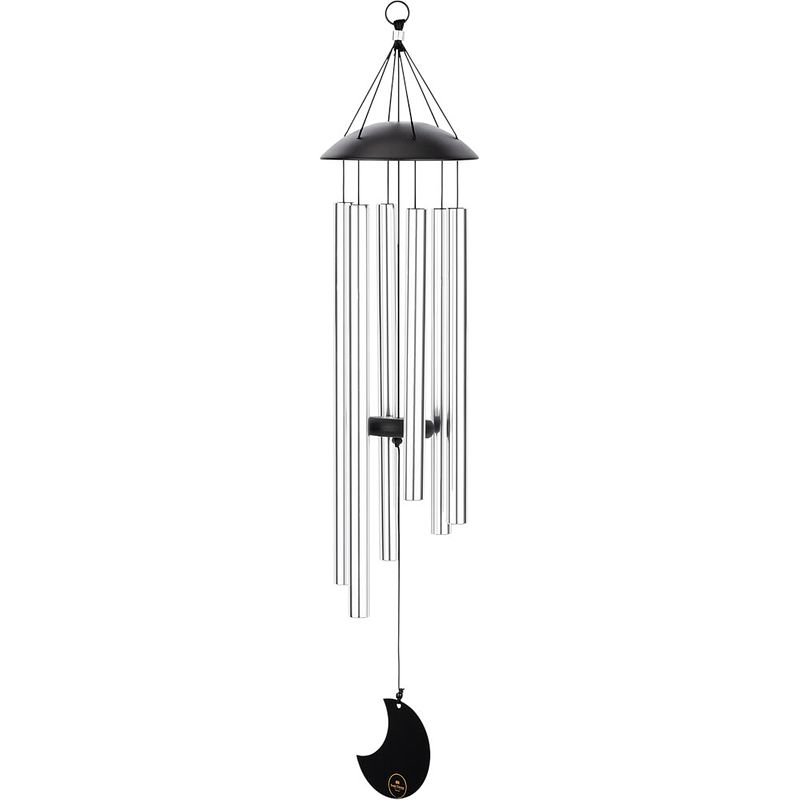 Foto van Meinl mmc32s moon meditation chimes silver wind chime 80 cm