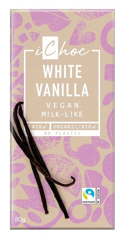 Foto van Ichoc white vanilla chocoladereep