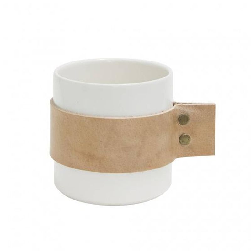 Foto van Tak design mok wrap me 200 ml 8,5 x 9 cm keramiek wit/bruin