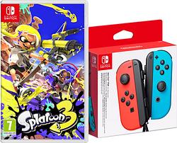 Foto van Splatoon 3 + nintendo switch joy-con set rood/blauw