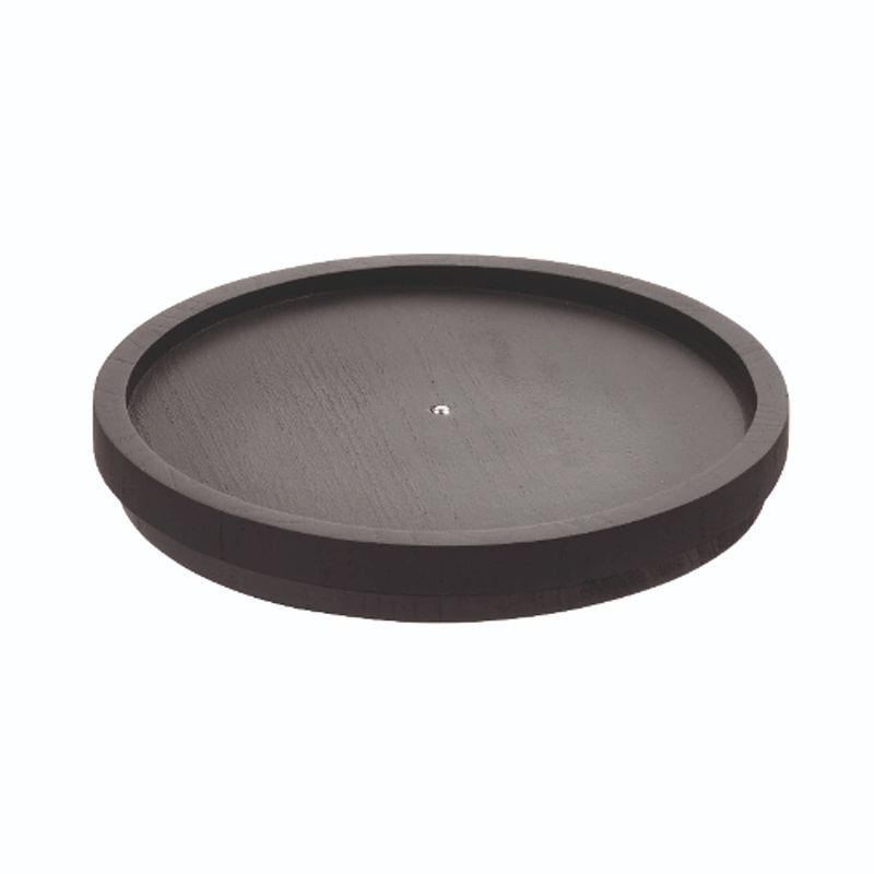 Foto van Idesign - lazy susan draaiplateau, 23 cm, paulownia hout, zwart - idesign the home edit